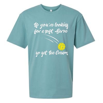 Funny Pickleball Pun for Paddleball Lover Player Sueded Cloud Jersey T-Shirt