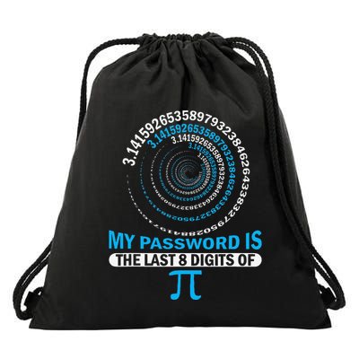 Funny Pi Password – Geeky Math Spiral .Png Drawstring Bag