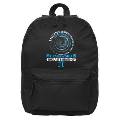 Funny Pi Password – Geeky Math Spiral .Png 16 in Basic Backpack