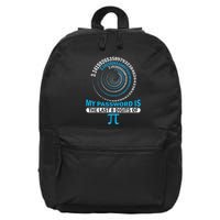 Funny Pi Password – Geeky Math Spiral .Png 16 in Basic Backpack