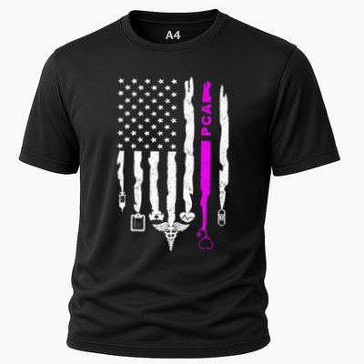 Funny Patriotic PCA USA Flag Nurses Week Gifts 4th Of July Performance Shirt
