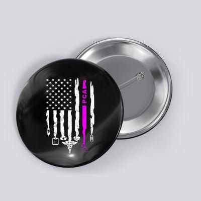 Funny Patriotic PCA USA Flag Nurses Week Gifts 4th Of July Button