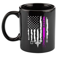 Funny Patriotic PCA USA Flag Nurses Week Gifts 4th Of July 11oz C Handle Ceramic Mug
