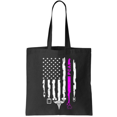 Funny Patriotic PCA USA Flag Nurses Week Gifts 4th Of July Bag
