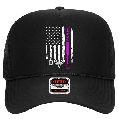 Funny Patriotic PCA USA Flag Nurses Week Gifts 4th Of July Trucker Hat