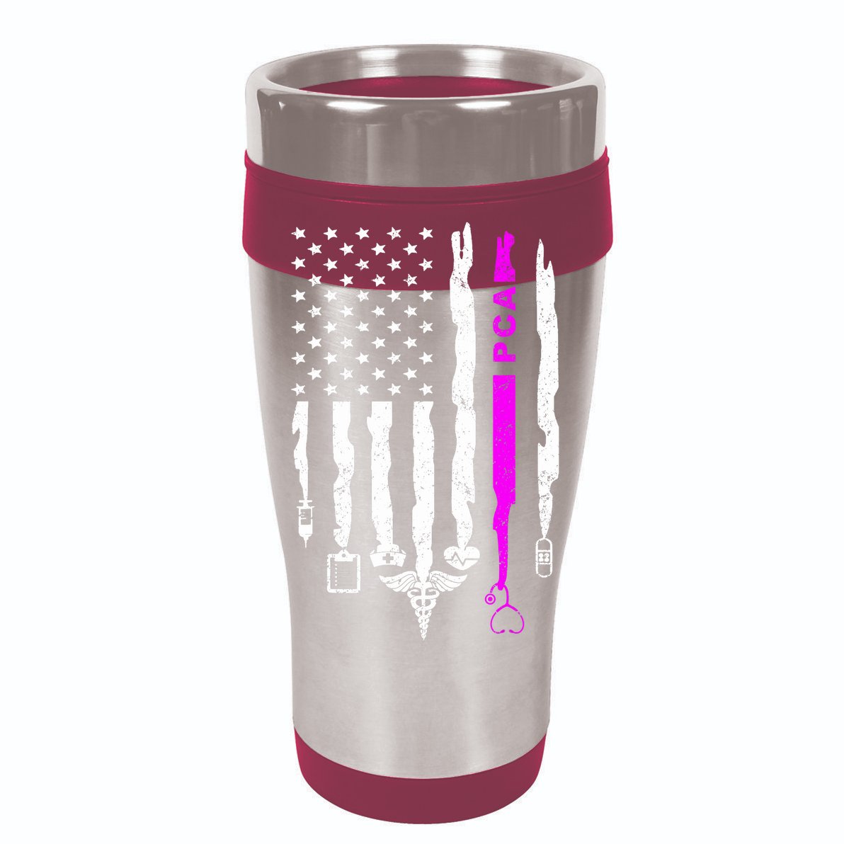 Funny Patriotic PCA USA Flag Nurses Week Gifts 4th Of July Womens T-Shirt