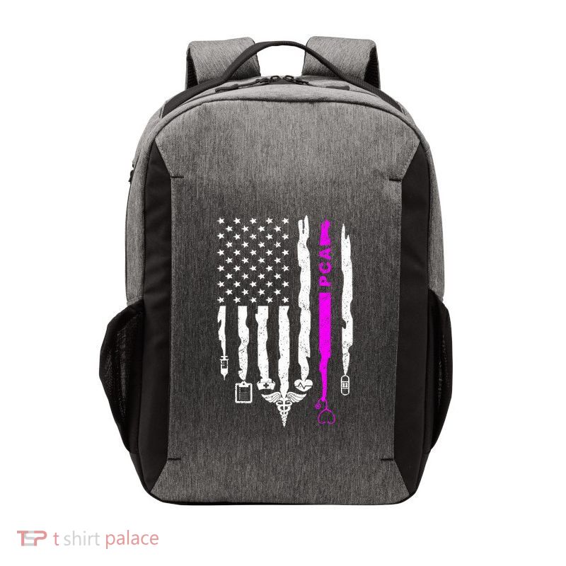 Funny Patriotic PCA USA Flag Nurses Week Gifts 4th Of July Vector Backpack
