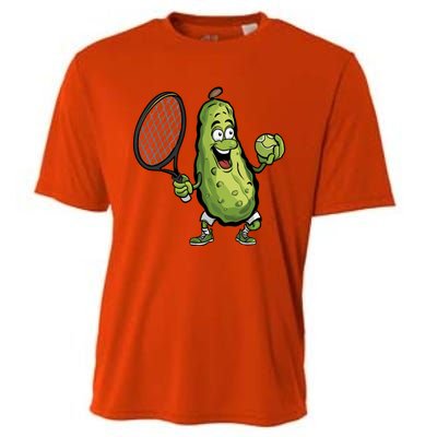 Funny Pickleball Player Paddleball Lover Funny Cucumber Meaningful Gift Cooling Performance Crew T-Shirt