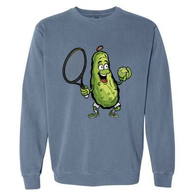 Funny Pickleball Player Paddleball Lover Funny Cucumber Meaningful Gift Garment-Dyed Sweatshirt