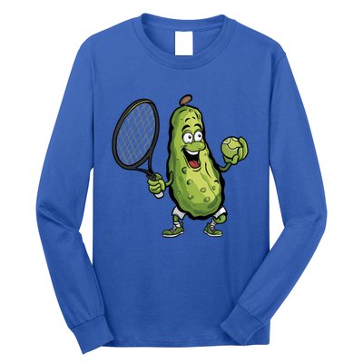 Funny Pickleball Player Paddleball Lover Funny Cucumber Meaningful Gift Long Sleeve Shirt