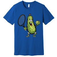 Funny Pickleball Player Paddleball Lover Funny Cucumber Meaningful Gift Premium T-Shirt