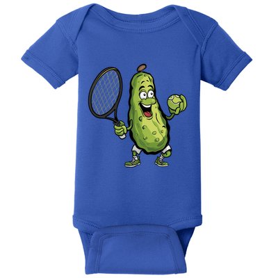 Funny Pickleball Player Paddleball Lover Funny Cucumber Meaningful Gift Baby Bodysuit
