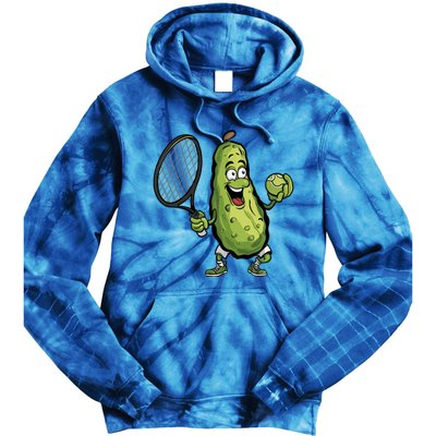 Funny Pickleball Player Paddleball Lover Funny Cucumber Meaningful Gift Tie Dye Hoodie