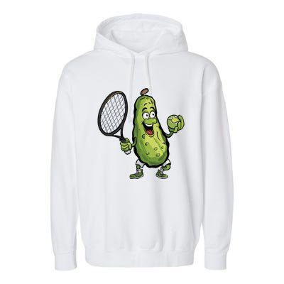 Funny Pickleball Player Paddleball Lover Funny Cucumber Meaningful Gift Garment-Dyed Fleece Hoodie