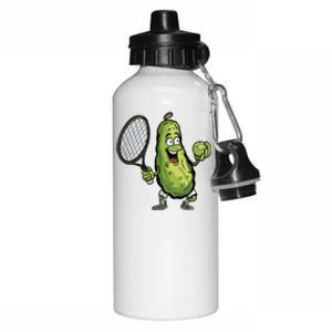 Funny Pickleball Player Paddleball Lover Funny Cucumber Meaningful Gift Aluminum Water Bottle 