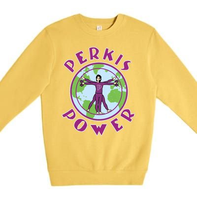 Funny Perkis Power Fitness Logo Premium Crewneck Sweatshirt