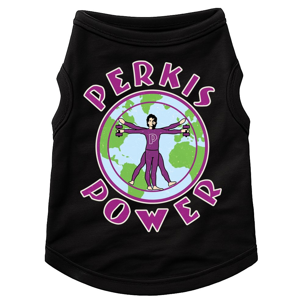 Funny Perkis Power Fitness Logo Doggie Tank
