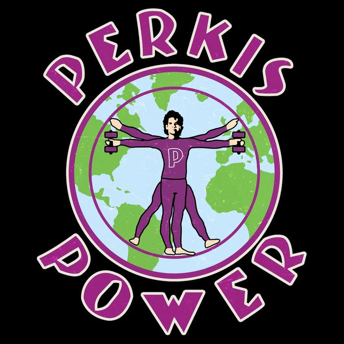 Funny Perkis Power Fitness Logo Drawstring Bag