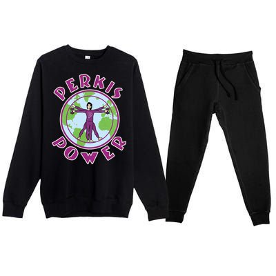 Funny Perkis Power Fitness Logo Premium Crewneck Sweatsuit Set