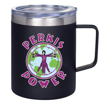 Funny Perkis Power Fitness Logo 12oz Stainless Steel Coffee Mug