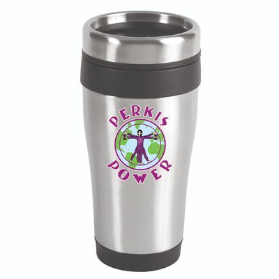 Funny Perkis Power Fitness Logo 16oz Travel Tumbler