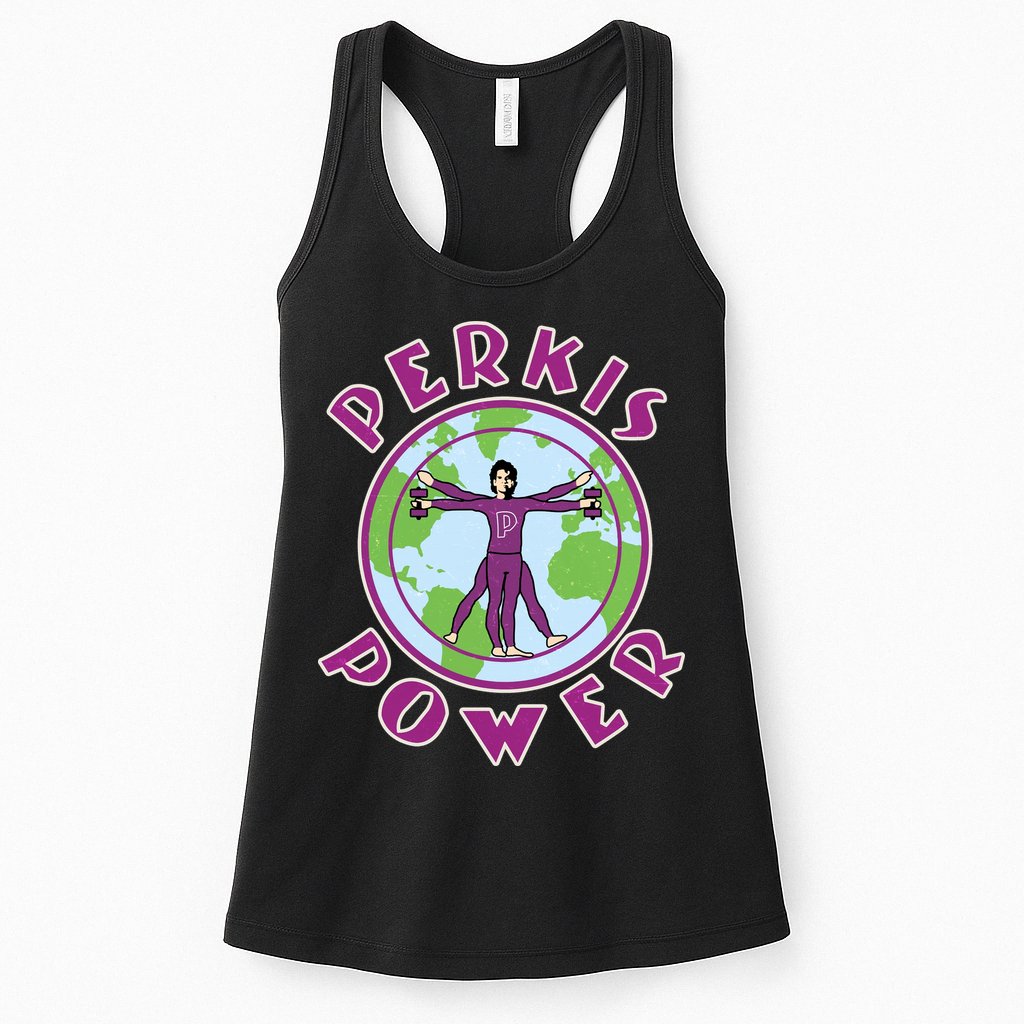 Funny Perkis Power Fitness Logo Womens Tank Top