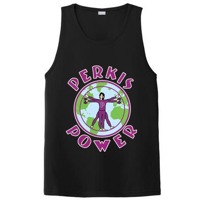 Funny Perkis Power Fitness Logo PosiCharge Competitor Tank