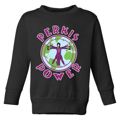 Funny Perkis Power Fitness Logo Toddler Sweatshirt