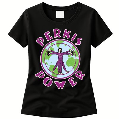 Funny Perkis Power Fitness Logo Womens T-Shirt