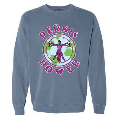 Funny Perkis Power Fitness Logo Garment-Dyed Sweatshirt