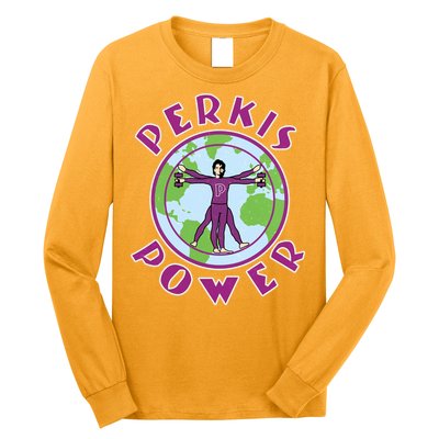 Funny Perkis Power Fitness Logo Long Sleeve Shirt