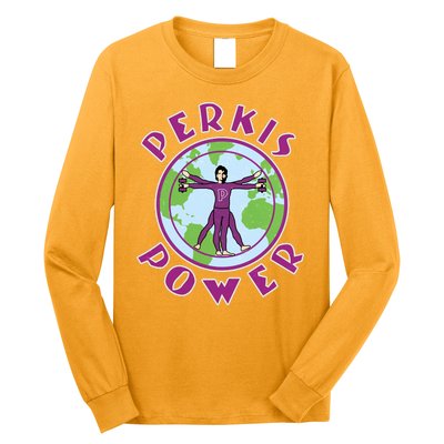 Funny Perkis Power Fitness Logo Long Sleeve Shirt