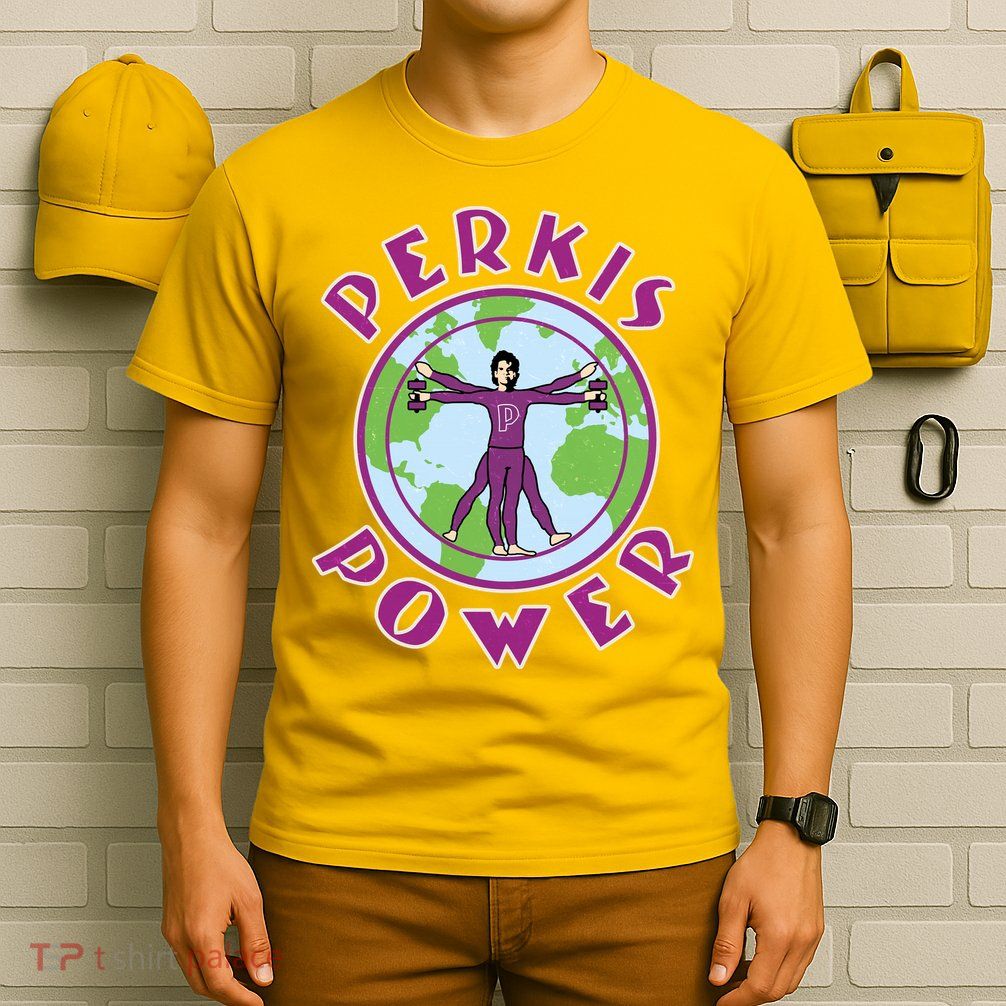 Funny Perkis Power Fitness Logo T-Shirt