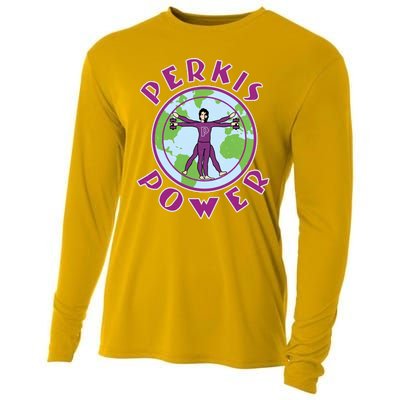 Funny Perkis Power Fitness Logo Cooling Performance Long Sleeve Crew