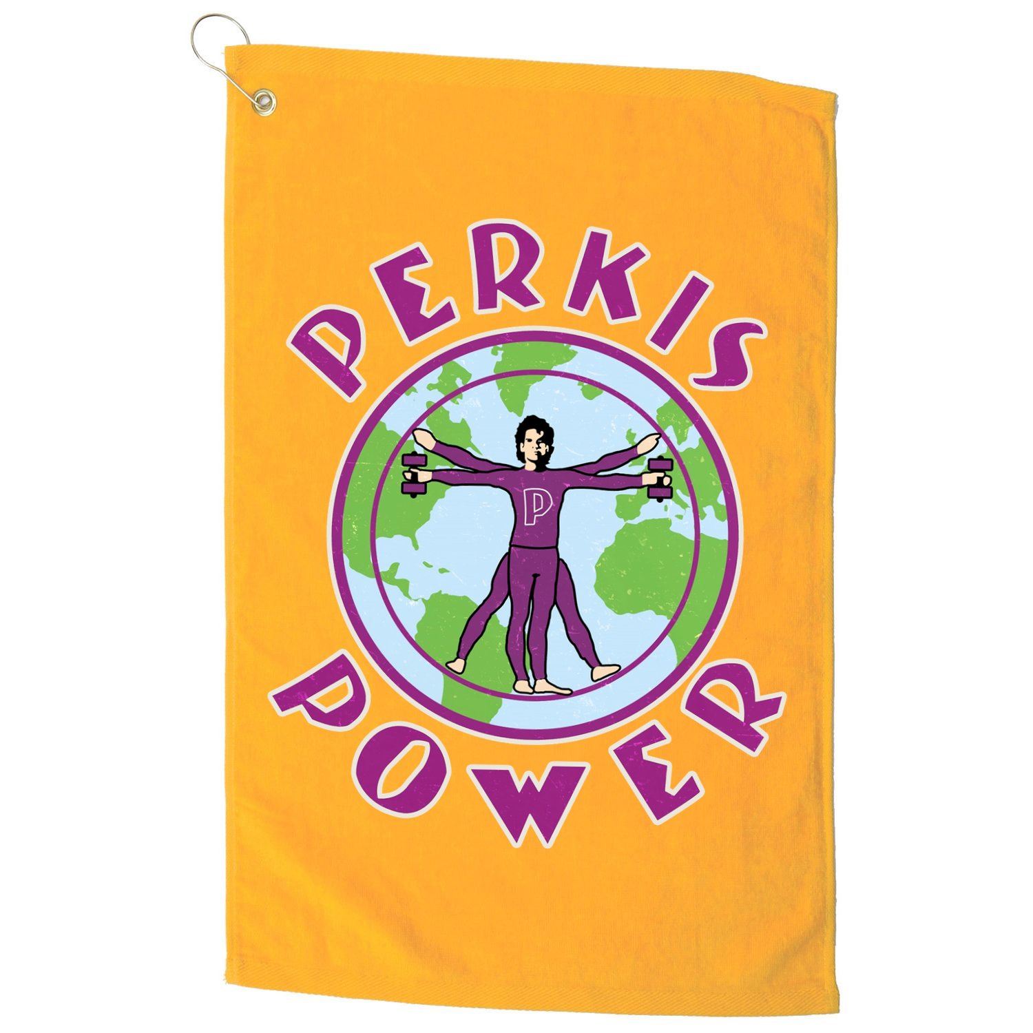Funny Perkis Power Fitness Logo Golf Towel