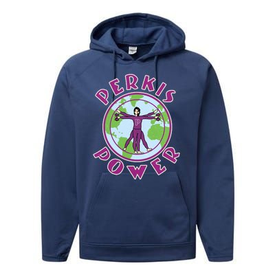 Funny Perkis Power Fitness Logo Performance Fleece Hoodie