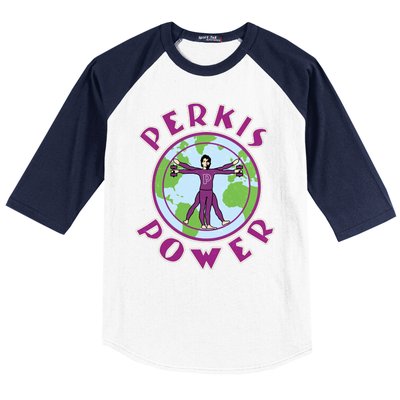 Funny Perkis Power Fitness Logo Baseball Sleeve Shirt