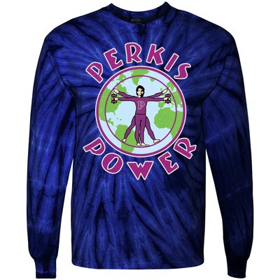 Funny Perkis Power Fitness Logo Tie-Dye Long Sleeve Shirt