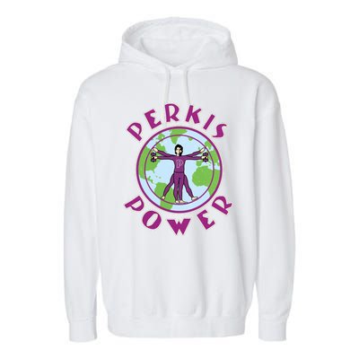 Funny Perkis Power Fitness Logo Garment-Dyed Fleece Hoodie