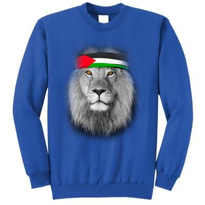 Free Palestine Palestinian Lion Cute Gift Tall Sweatshirt