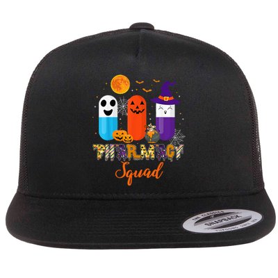 Funny Pills Pharmacy Pharmacist Squad Halloween Costume Flat Bill Trucker Hat