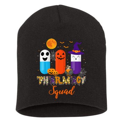 Funny Pills Pharmacy Pharmacist Squad Halloween Costume Short Acrylic Beanie