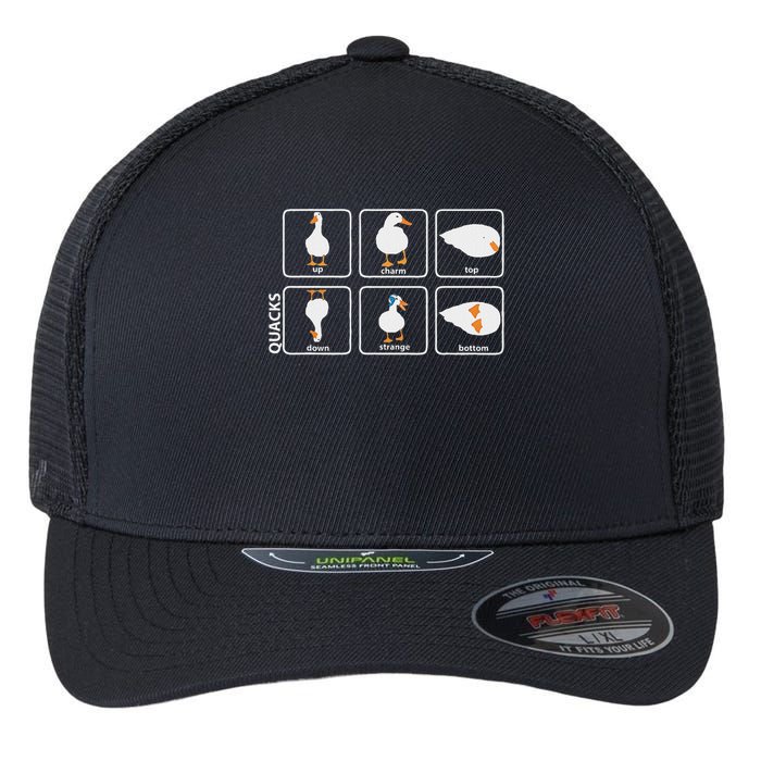 Funny Physics Pun Duck Teacher Science Math Flexfit Unipanel Trucker Cap