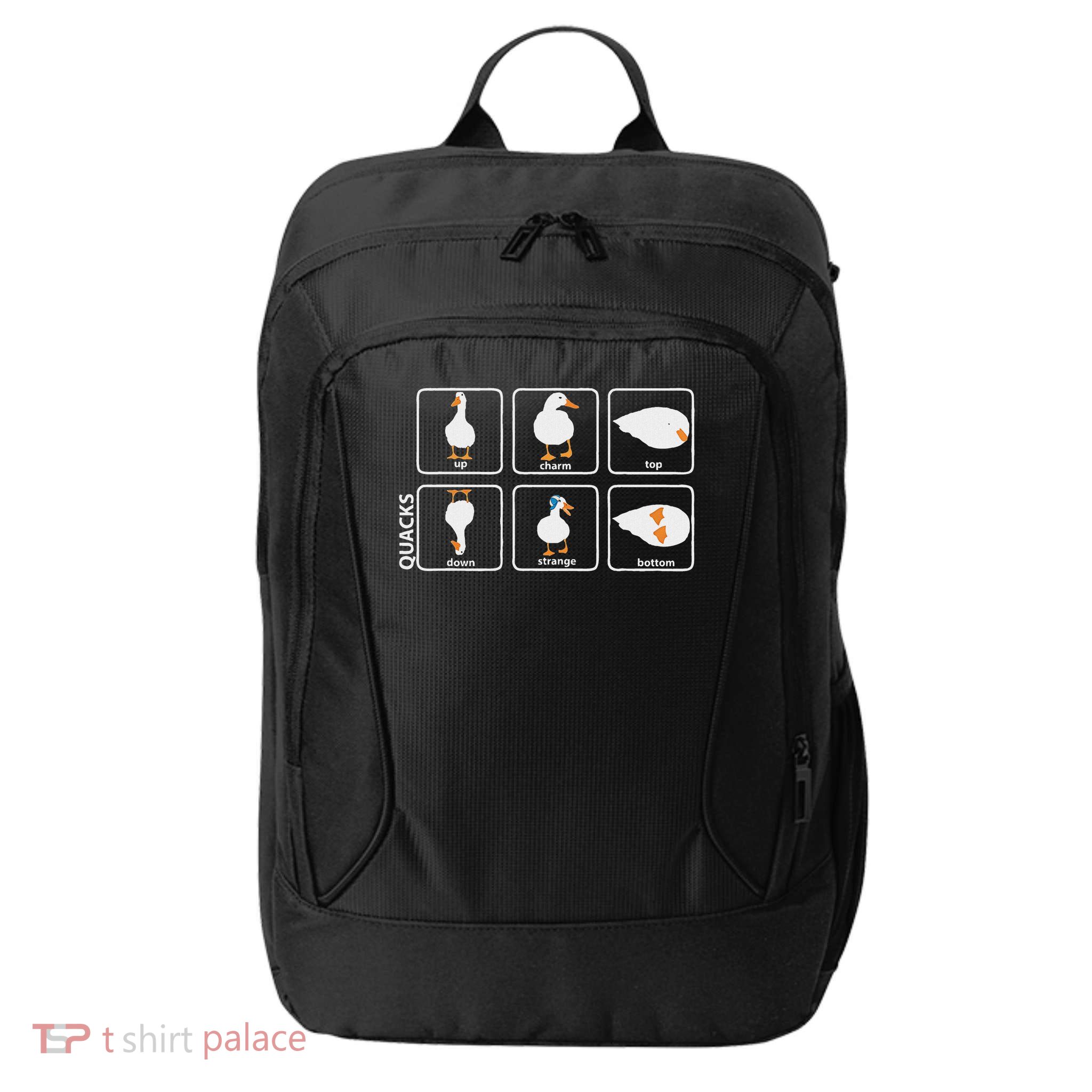 Funny Physics Pun Duck Teacher Science Math City Backpack