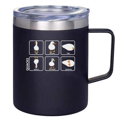 Funny Physics Pun Duck Teacher Science Math 12oz Stainless Steel Coffee Mug