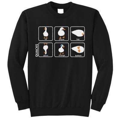 Funny Physics Pun Duck Teacher Science Math Tall Sweatshirt