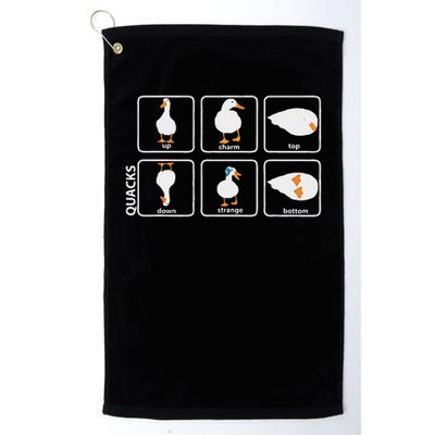 Funny Physics Pun Duck Teacher Science Math Golf Towel