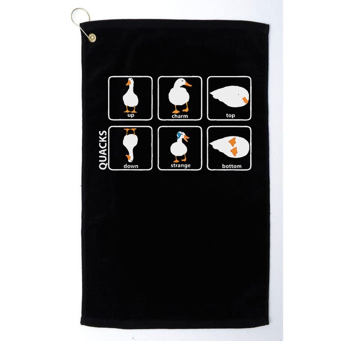 Funny Physics Pun Duck Teacher Science Math Golf Towel