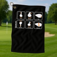 Funny Physics Pun Duck Teacher Science Math Golf Towel
