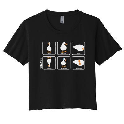 Funny Physics Pun Duck Teacher Science Math Crop Top